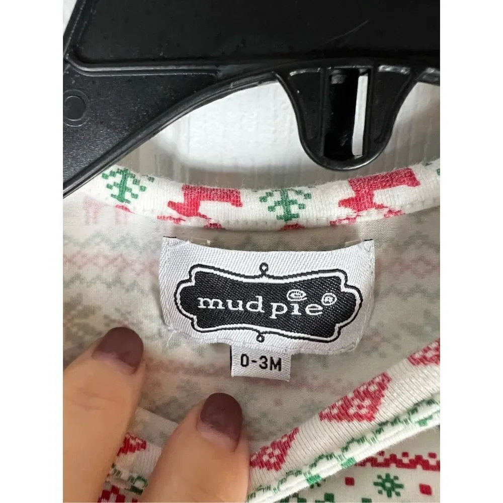 Mudpie Christmas Sleeper Size 0/3m